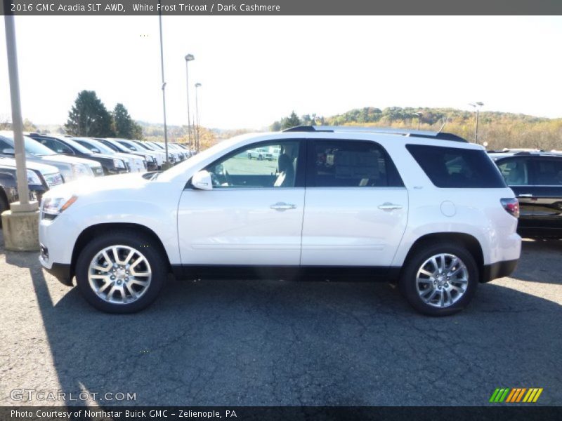 White Frost Tricoat / Dark Cashmere 2016 GMC Acadia SLT AWD
