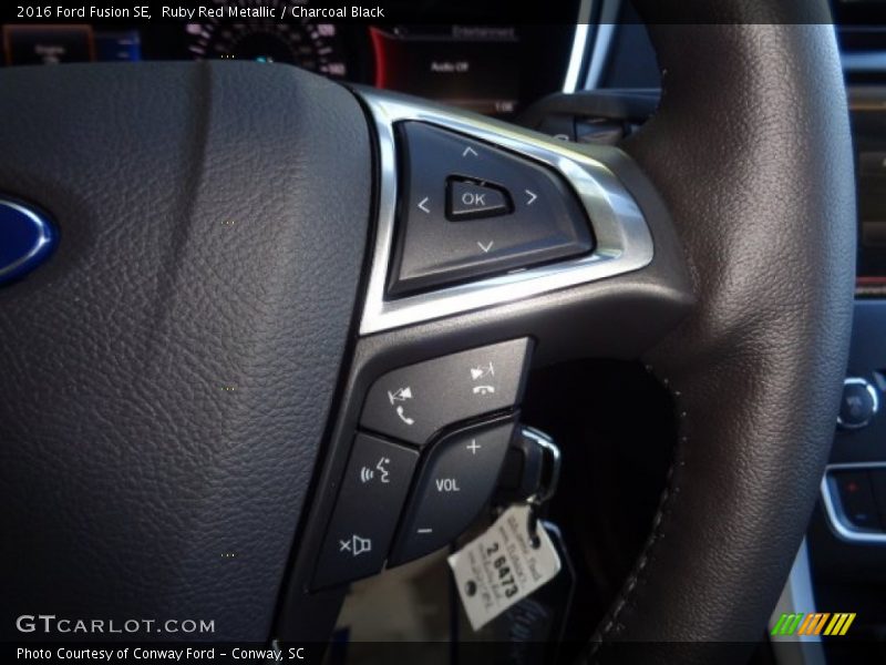 Ruby Red Metallic / Charcoal Black 2016 Ford Fusion SE