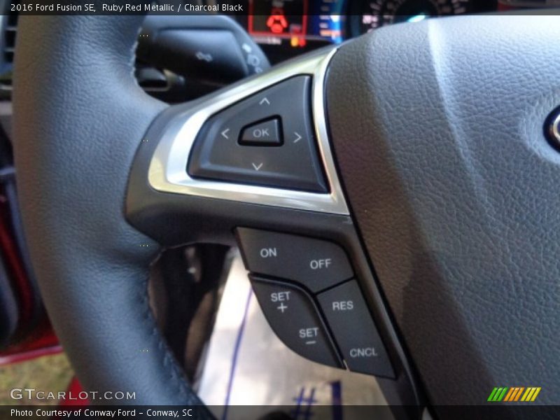 Ruby Red Metallic / Charcoal Black 2016 Ford Fusion SE
