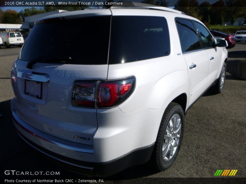 White Frost Tricoat / Dark Cashmere 2016 GMC Acadia SLT AWD