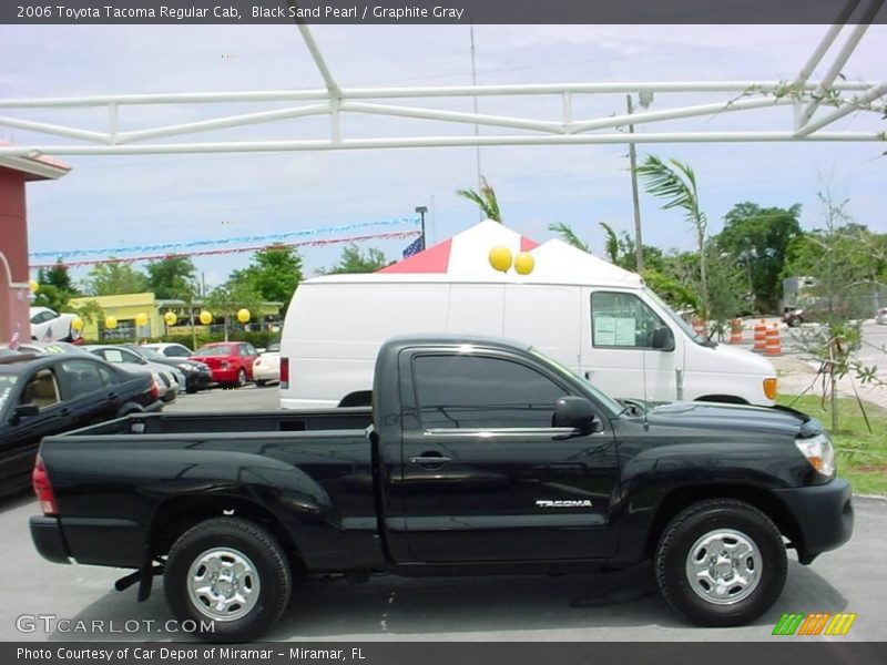Black Sand Pearl / Graphite Gray 2006 Toyota Tacoma Regular Cab