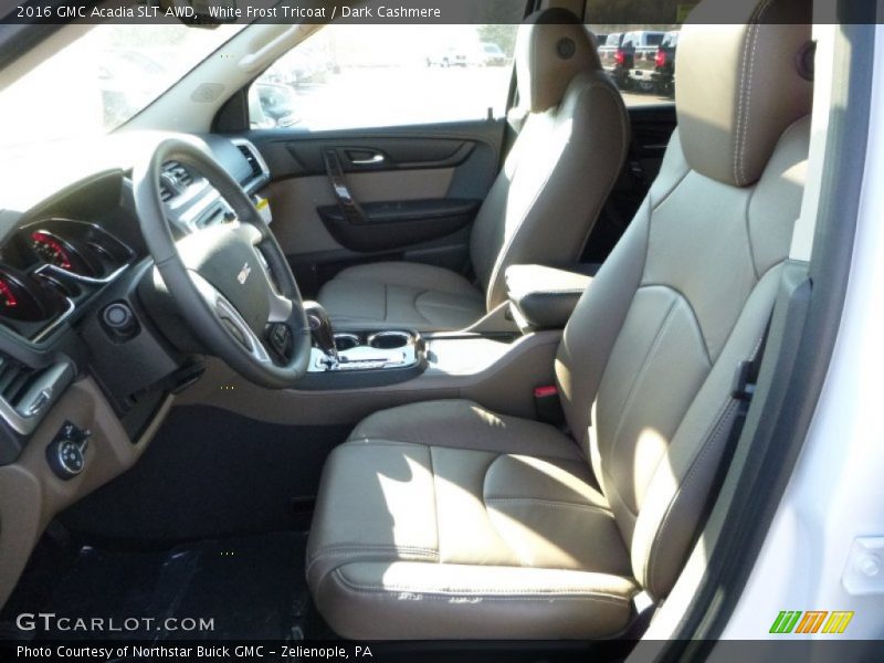 White Frost Tricoat / Dark Cashmere 2016 GMC Acadia SLT AWD