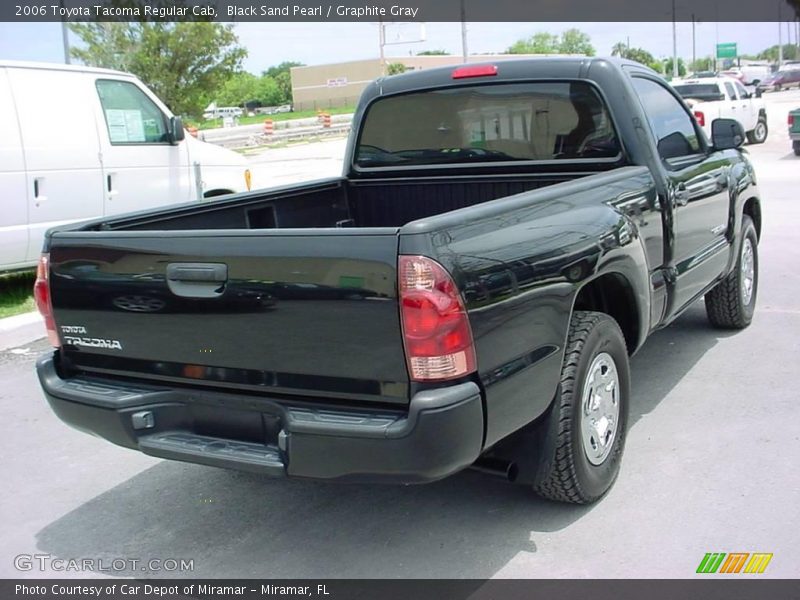 Black Sand Pearl / Graphite Gray 2006 Toyota Tacoma Regular Cab