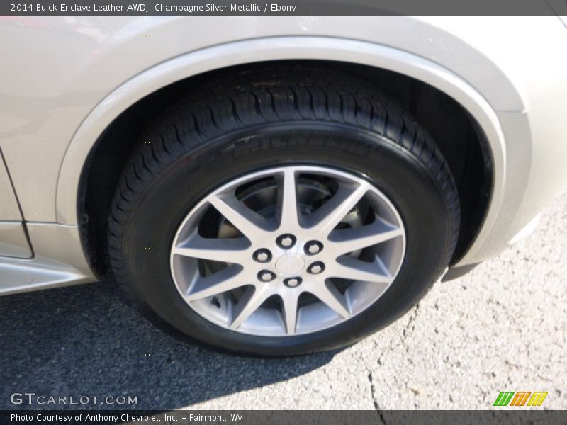 Champagne Silver Metallic / Ebony 2014 Buick Enclave Leather AWD