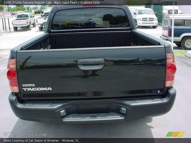 Black Sand Pearl / Graphite Gray 2006 Toyota Tacoma Regular Cab