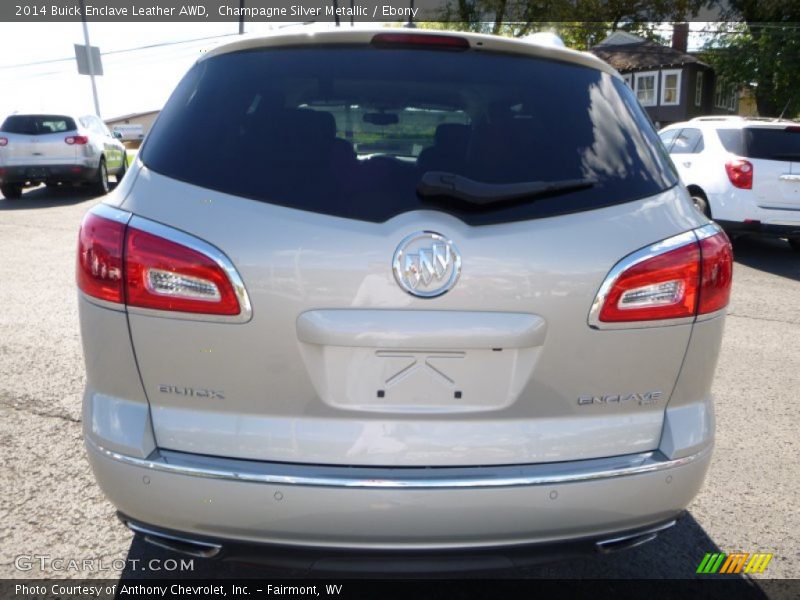 Champagne Silver Metallic / Ebony 2014 Buick Enclave Leather AWD