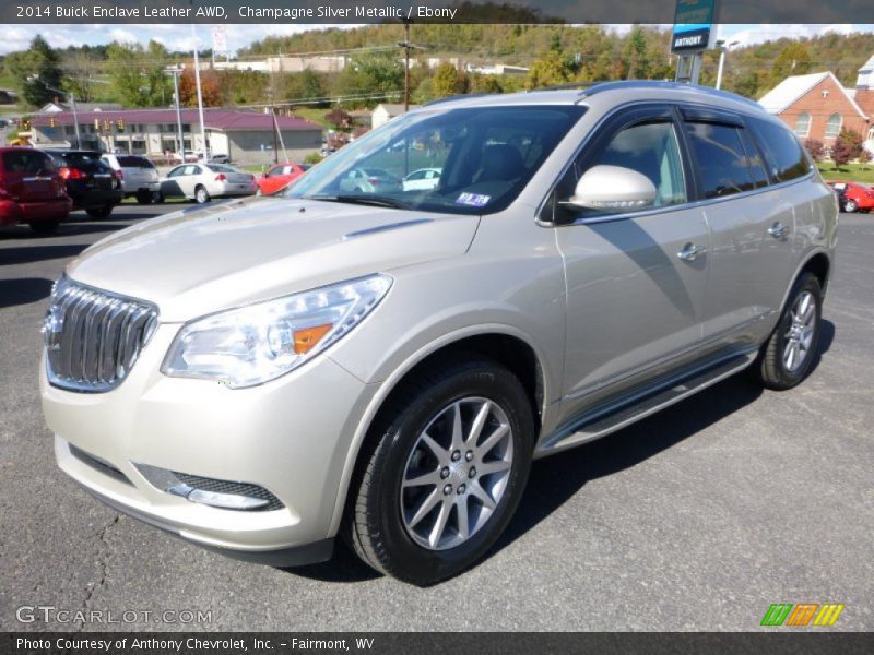 Champagne Silver Metallic / Ebony 2014 Buick Enclave Leather AWD