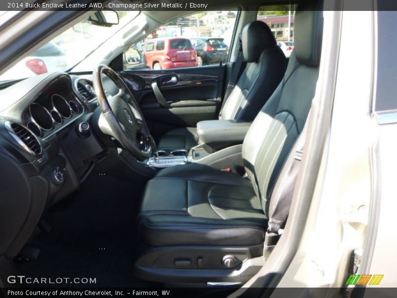 Champagne Silver Metallic / Ebony 2014 Buick Enclave Leather AWD