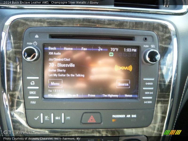Champagne Silver Metallic / Ebony 2014 Buick Enclave Leather AWD