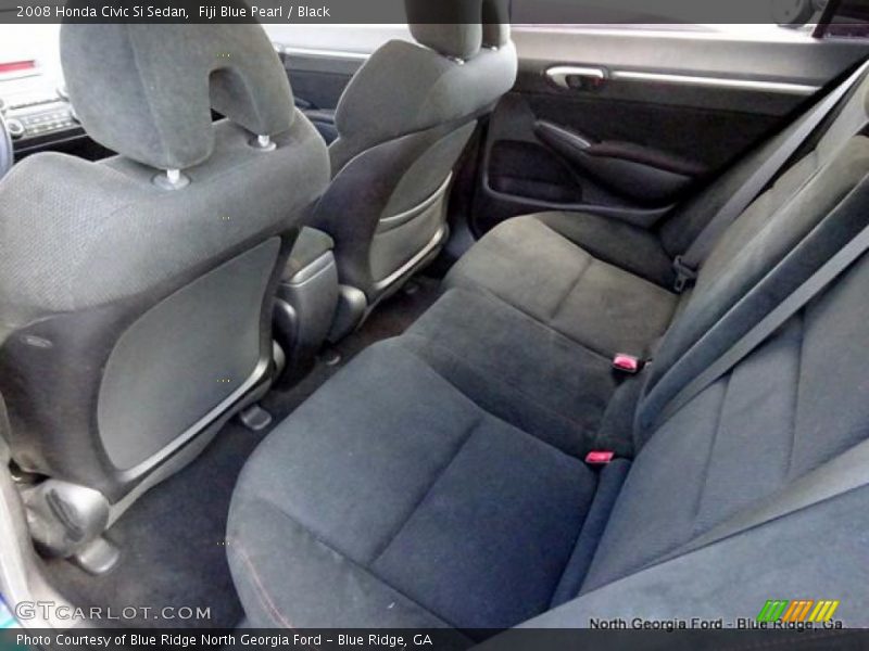 Fiji Blue Pearl / Black 2008 Honda Civic Si Sedan