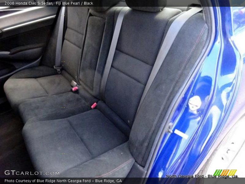 Fiji Blue Pearl / Black 2008 Honda Civic Si Sedan