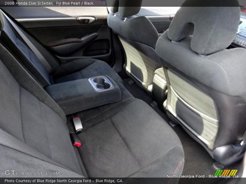Fiji Blue Pearl / Black 2008 Honda Civic Si Sedan