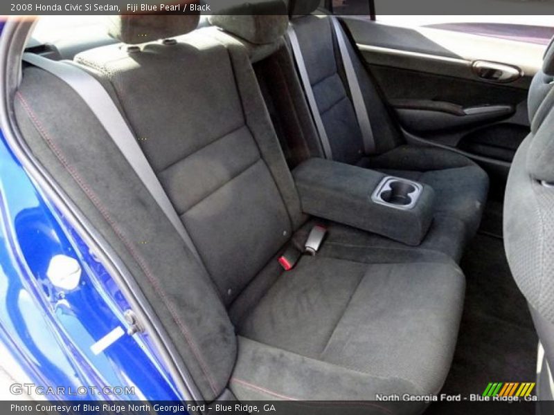 Fiji Blue Pearl / Black 2008 Honda Civic Si Sedan