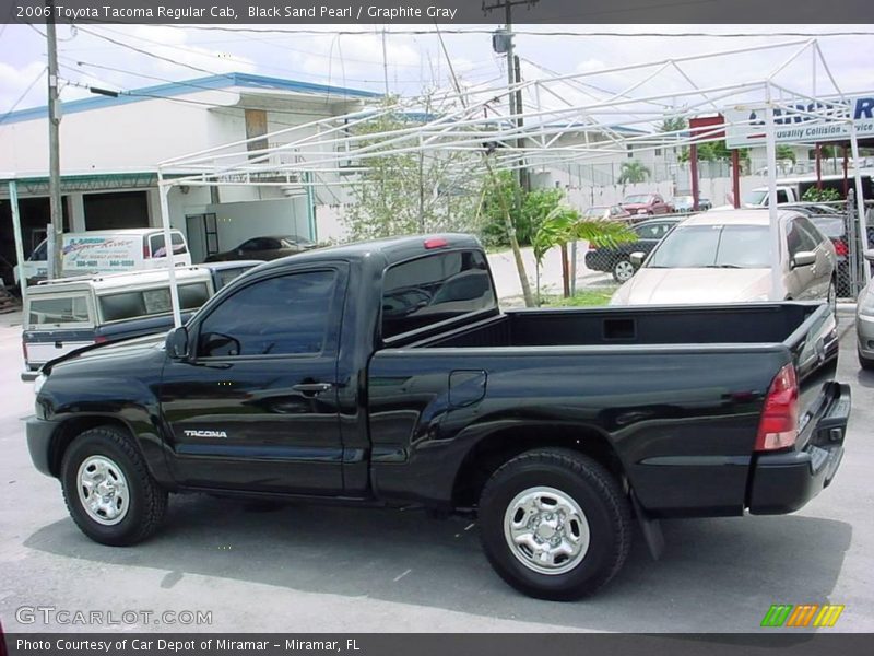 Black Sand Pearl / Graphite Gray 2006 Toyota Tacoma Regular Cab