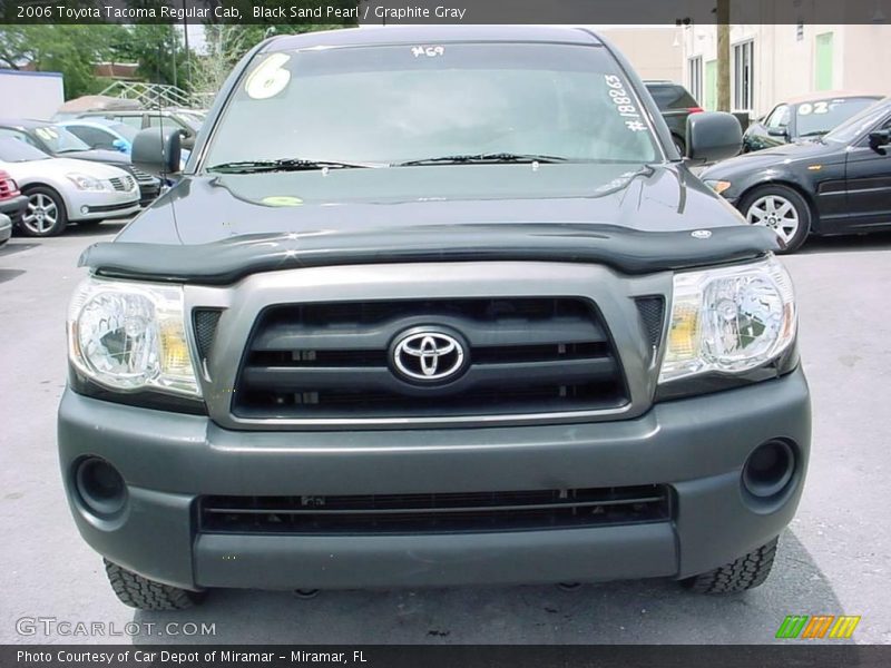 Black Sand Pearl / Graphite Gray 2006 Toyota Tacoma Regular Cab