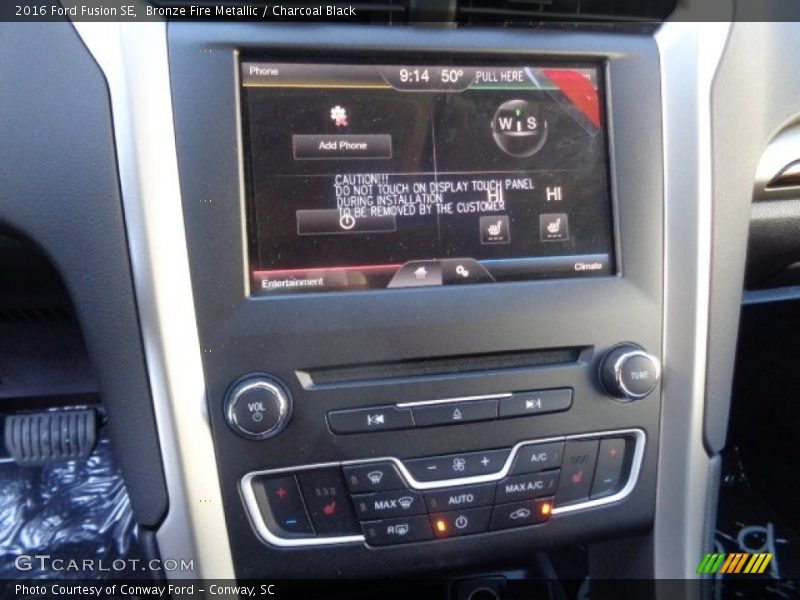 Bronze Fire Metallic / Charcoal Black 2016 Ford Fusion SE