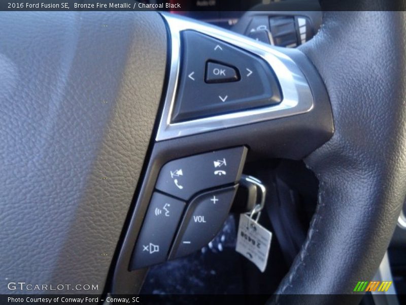 Bronze Fire Metallic / Charcoal Black 2016 Ford Fusion SE