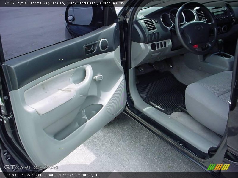 Black Sand Pearl / Graphite Gray 2006 Toyota Tacoma Regular Cab