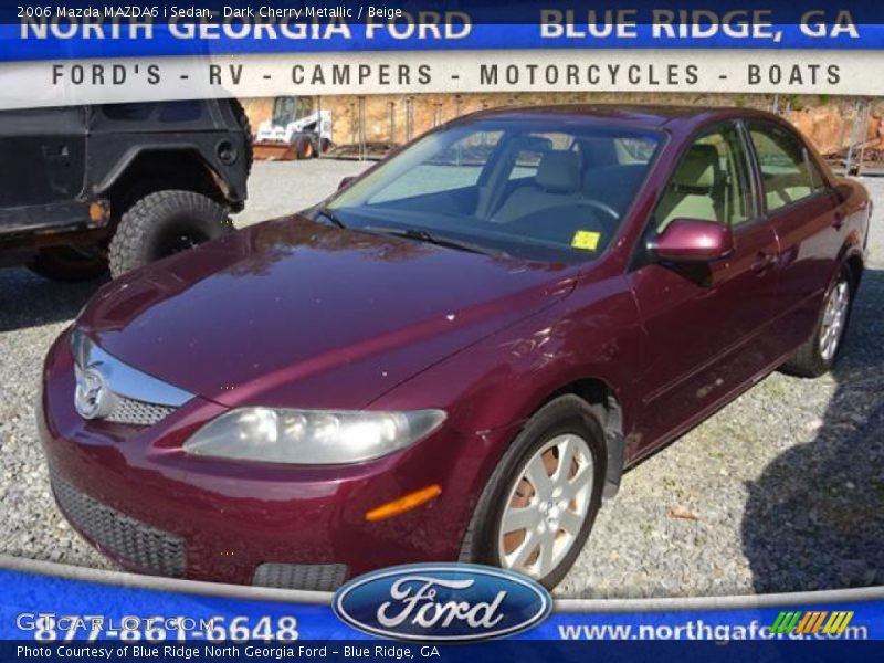 Dark Cherry Metallic / Beige 2006 Mazda MAZDA6 i Sedan
