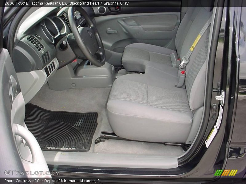 Black Sand Pearl / Graphite Gray 2006 Toyota Tacoma Regular Cab