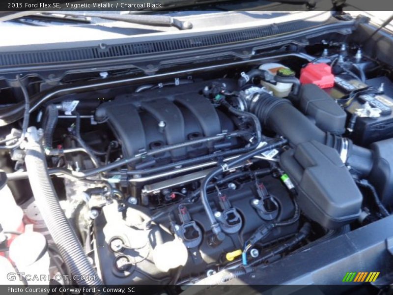 Magnetic Metallic / Charcoal Black 2015 Ford Flex SE