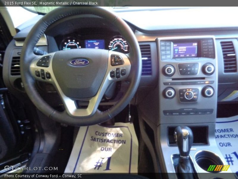Magnetic Metallic / Charcoal Black 2015 Ford Flex SE