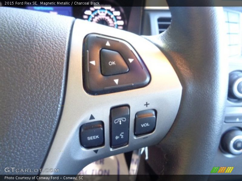 Magnetic Metallic / Charcoal Black 2015 Ford Flex SE