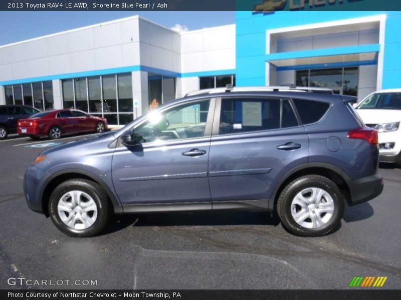 Shoreline Blue Pearl / Ash 2013 Toyota RAV4 LE AWD