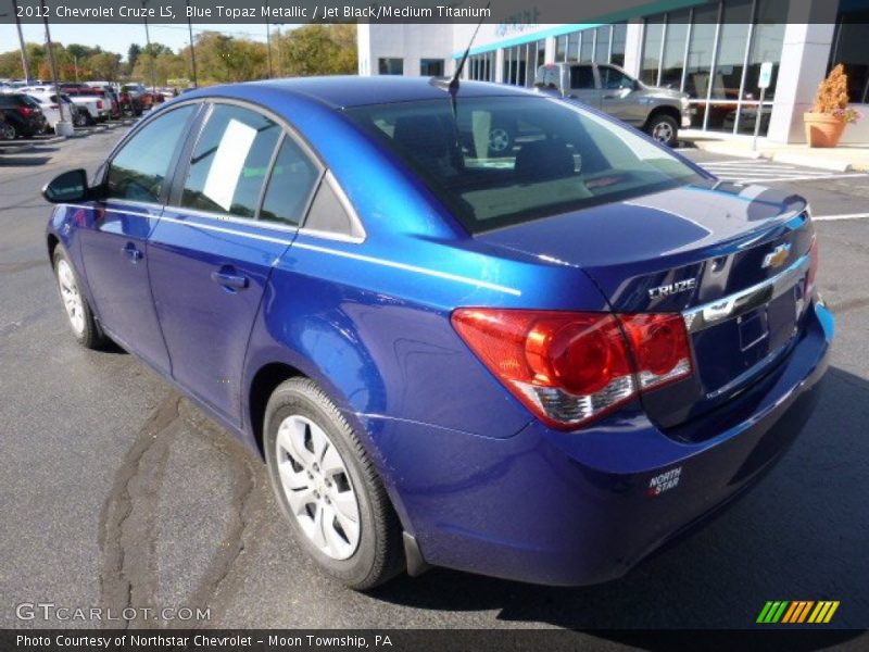 Blue Topaz Metallic / Jet Black/Medium Titanium 2012 Chevrolet Cruze LS