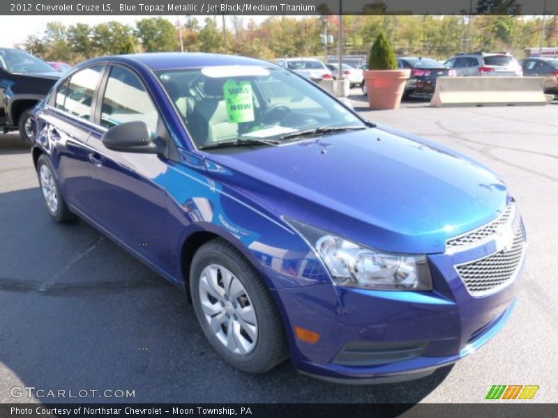 Blue Topaz Metallic / Jet Black/Medium Titanium 2012 Chevrolet Cruze LS