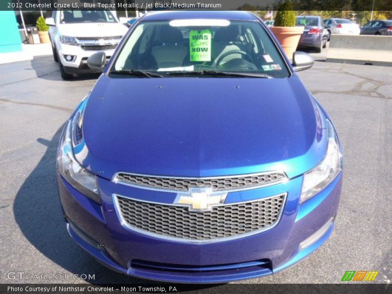 Blue Topaz Metallic / Jet Black/Medium Titanium 2012 Chevrolet Cruze LS