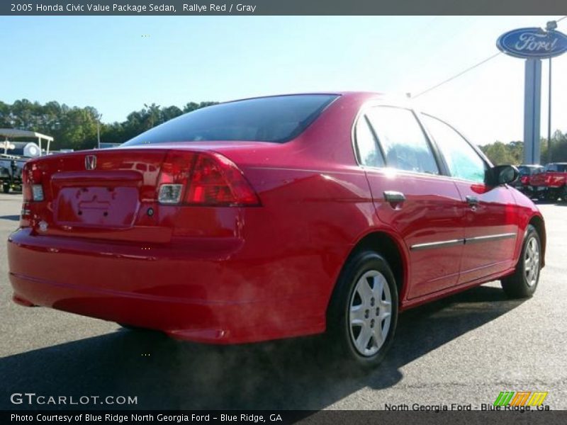 Rallye Red / Gray 2005 Honda Civic Value Package Sedan