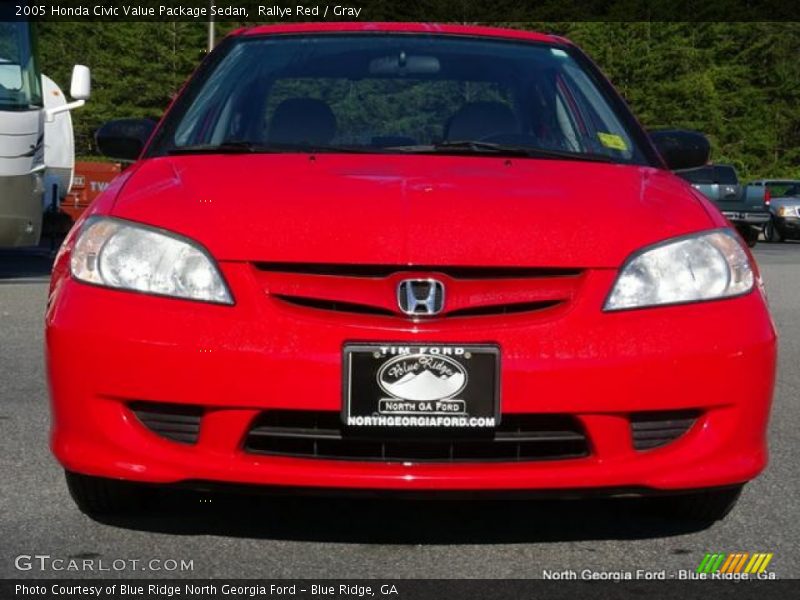 Rallye Red / Gray 2005 Honda Civic Value Package Sedan