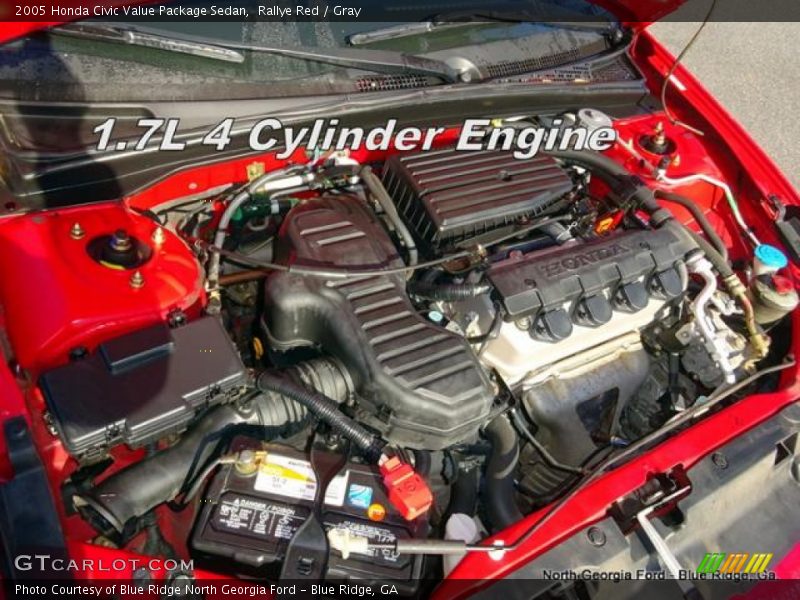 Rallye Red / Gray 2005 Honda Civic Value Package Sedan