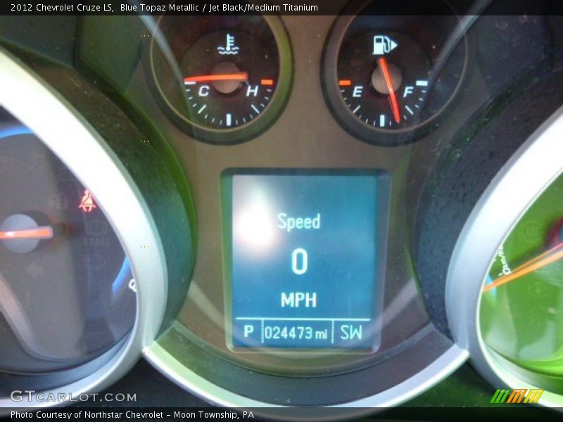 Blue Topaz Metallic / Jet Black/Medium Titanium 2012 Chevrolet Cruze LS