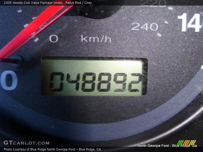 Rallye Red / Gray 2005 Honda Civic Value Package Sedan