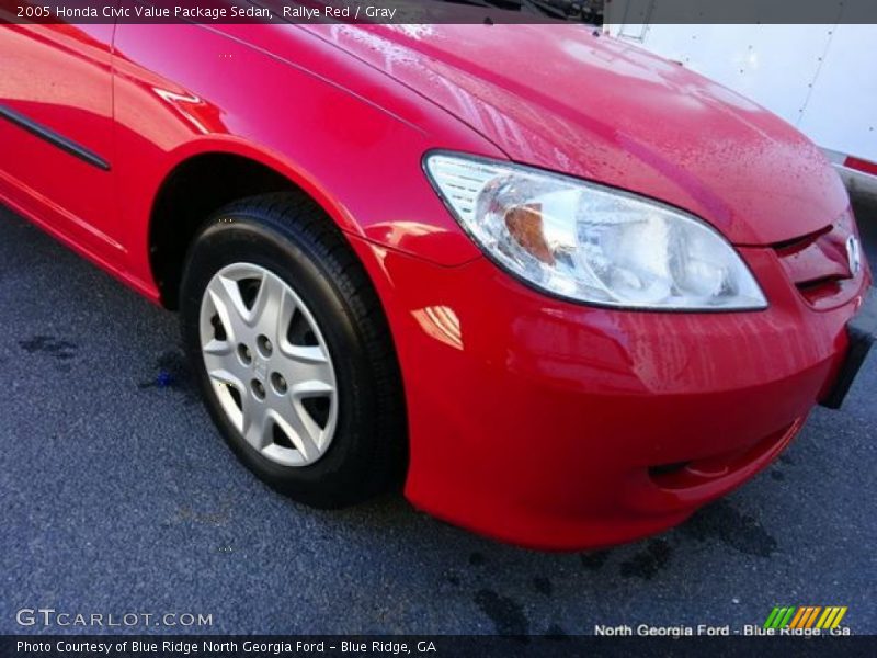 Rallye Red / Gray 2005 Honda Civic Value Package Sedan