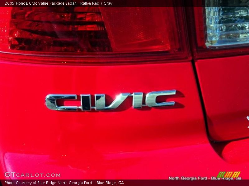 Rallye Red / Gray 2005 Honda Civic Value Package Sedan
