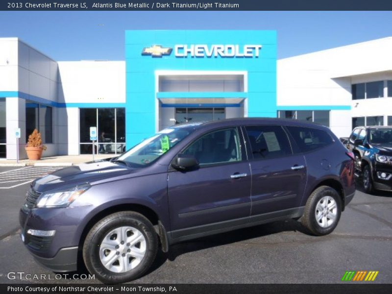 Atlantis Blue Metallic / Dark Titanium/Light Titanium 2013 Chevrolet Traverse LS
