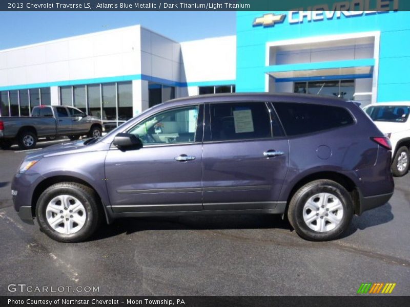 Atlantis Blue Metallic / Dark Titanium/Light Titanium 2013 Chevrolet Traverse LS