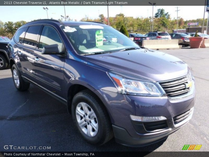 Atlantis Blue Metallic / Dark Titanium/Light Titanium 2013 Chevrolet Traverse LS