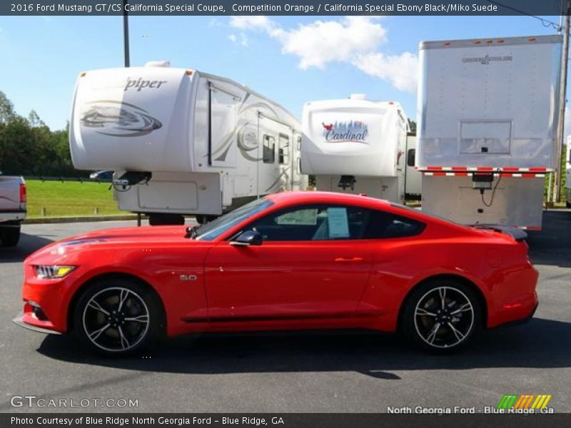 Competition Orange / California Special Ebony Black/Miko Suede 2016 Ford Mustang GT/CS California Special Coupe