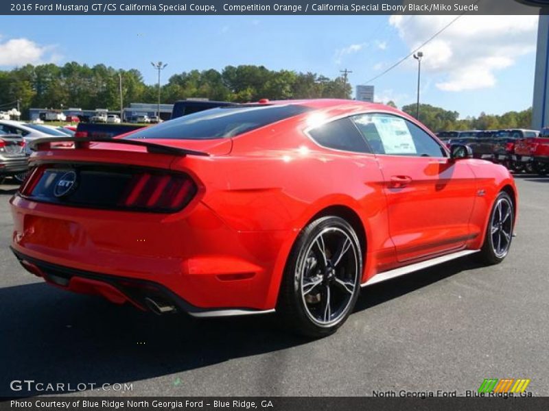 Competition Orange / California Special Ebony Black/Miko Suede 2016 Ford Mustang GT/CS California Special Coupe