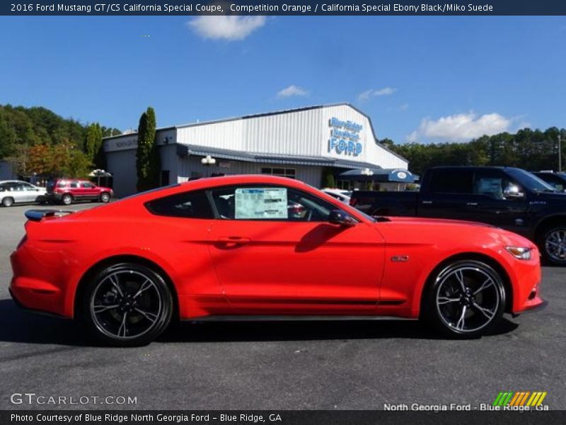 Competition Orange / California Special Ebony Black/Miko Suede 2016 Ford Mustang GT/CS California Special Coupe