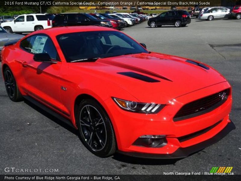 Competition Orange / California Special Ebony Black/Miko Suede 2016 Ford Mustang GT/CS California Special Coupe