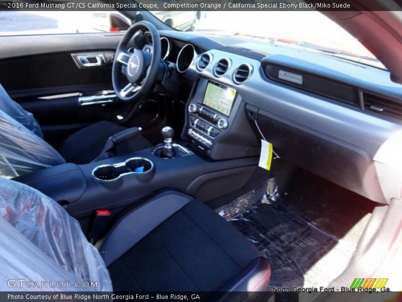 Competition Orange / California Special Ebony Black/Miko Suede 2016 Ford Mustang GT/CS California Special Coupe