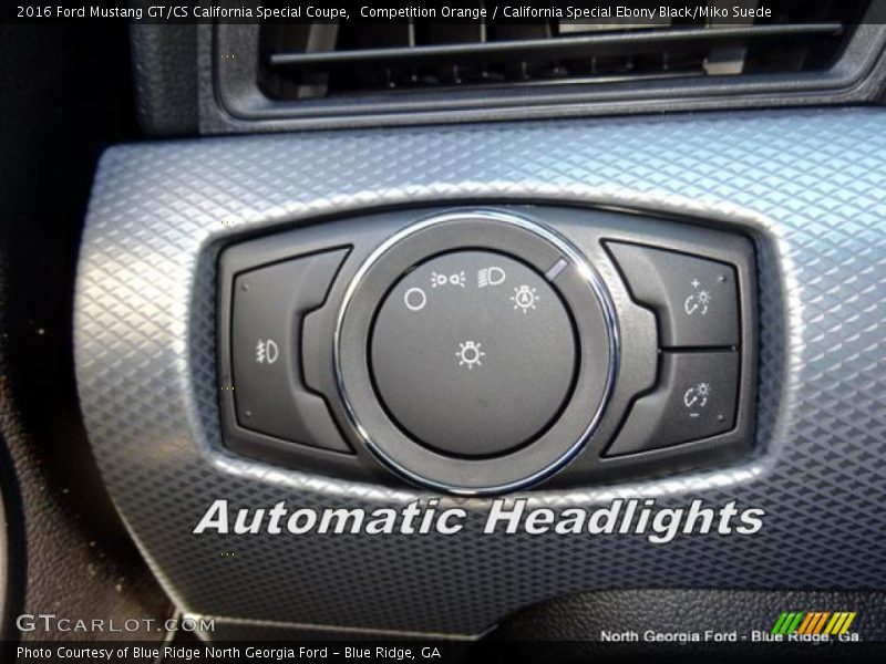 Competition Orange / California Special Ebony Black/Miko Suede 2016 Ford Mustang GT/CS California Special Coupe