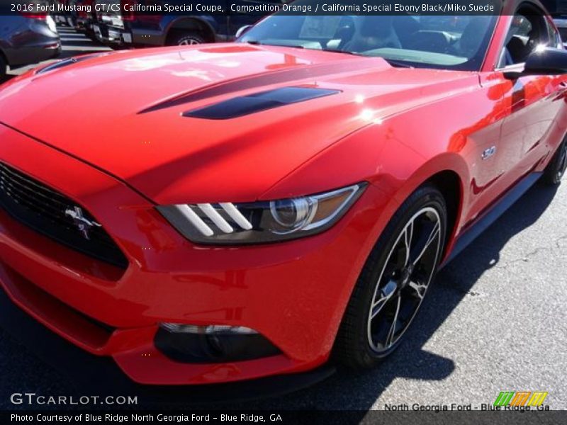 Competition Orange / California Special Ebony Black/Miko Suede 2016 Ford Mustang GT/CS California Special Coupe