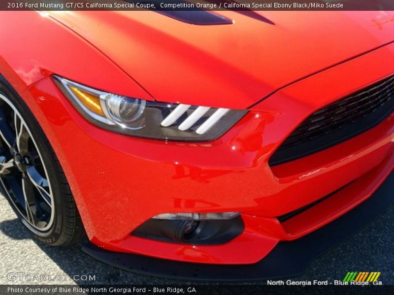 Competition Orange / California Special Ebony Black/Miko Suede 2016 Ford Mustang GT/CS California Special Coupe