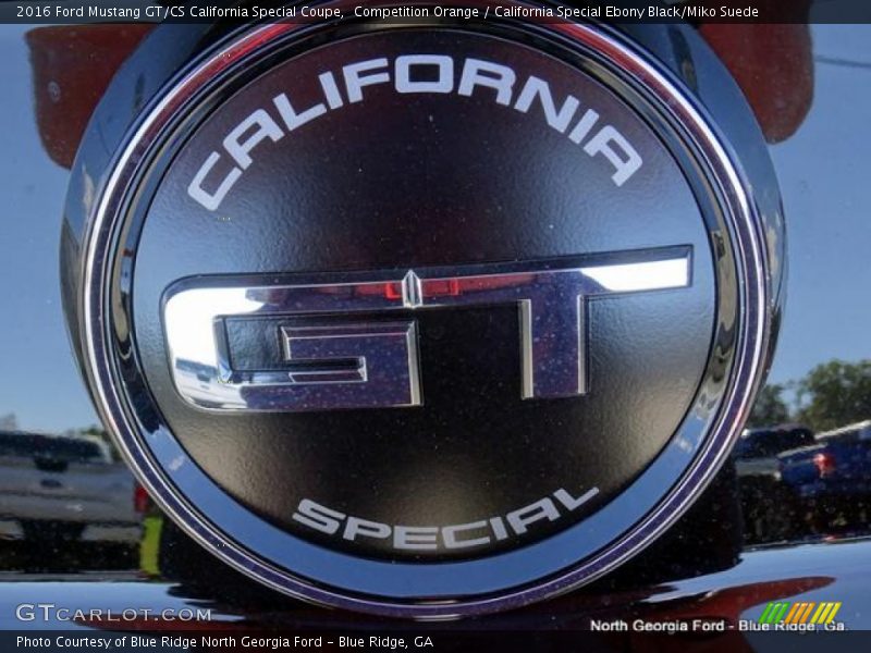 Competition Orange / California Special Ebony Black/Miko Suede 2016 Ford Mustang GT/CS California Special Coupe